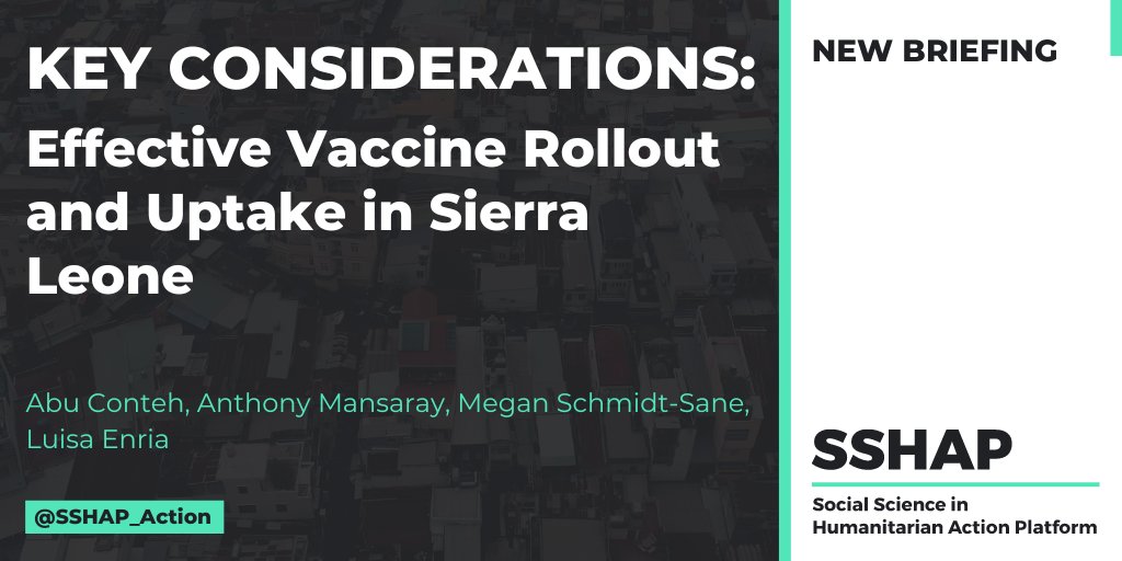 💉Routine childhood vaccination in #SierraLeone increased significantly over the last 20 years, but major crises resulted in drops in vaccine coverage. ❓What are the key considerations to ensure equitable vaccine campaigns? 🔖Read our latest brief⬇️ socialscienceinaction.org/resources/key-…