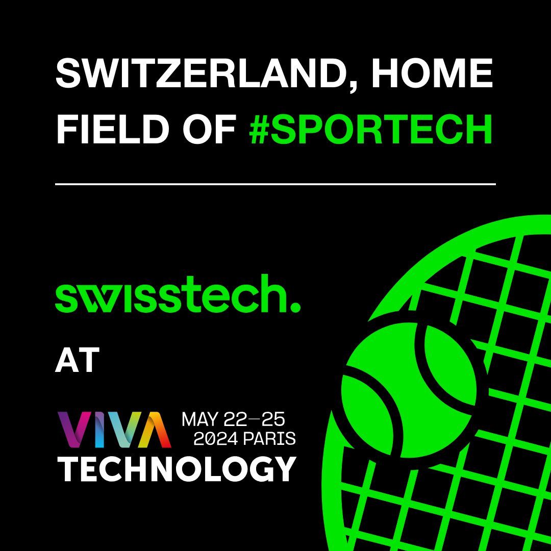 Are you ready to meet the best of 🇨🇭 #sportech, #medtech, #cleantech and more? 🔥 Visit our #swisstech booth at @VivaTech in one week! ℹ️ swiss.tech/events/vivatec… 🤝 @AmbSuisseParis @SGE @SBH_France @EPFL @Presence_Suisse