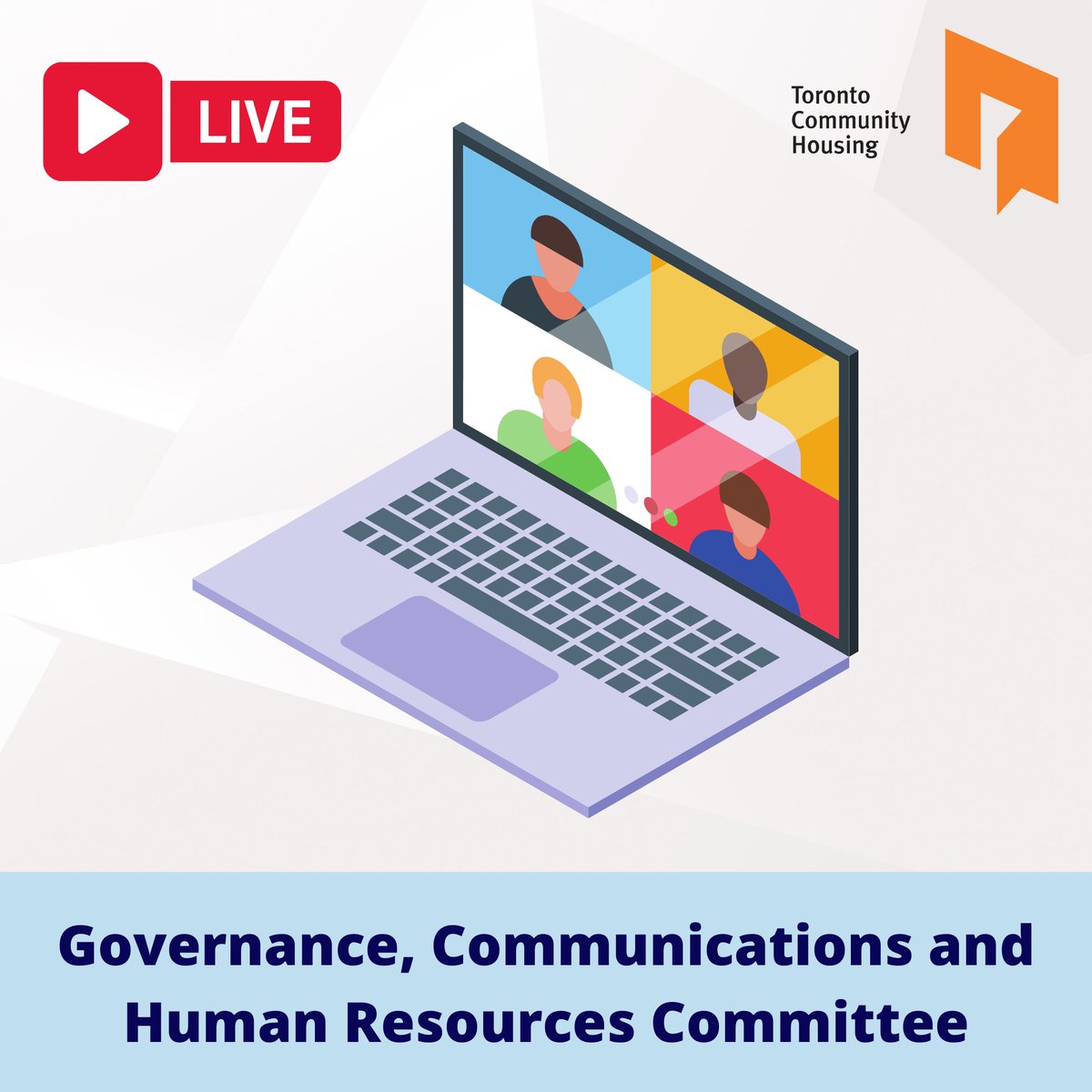 Reminder: You can watch this morning's meeting of the #TCHC Board's Governance, Communications and Human Resources Committee (GCHRC) live on YouTube: bit.ly/3QKf98V