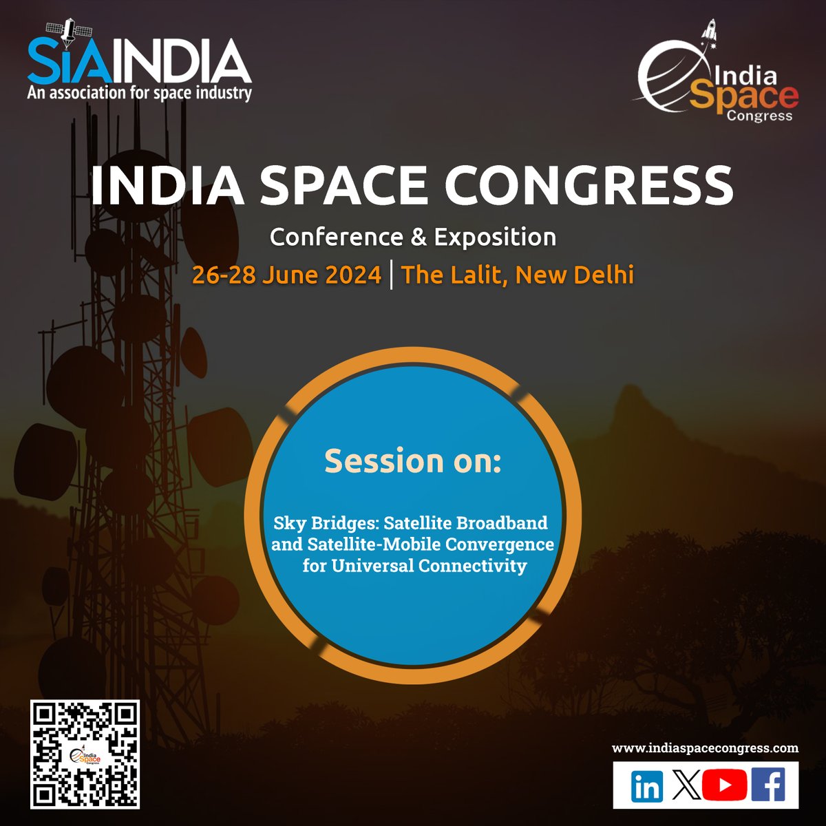 Embark on a journey into satellite technology's future at the India Space Congress, June 26th-28th, 2024, The Lalit, New Delhi! Explore session on Sky bridges: satellite broadband and satellite mobile convergence for universal connectivity! Register now! indiaspacecongress.com