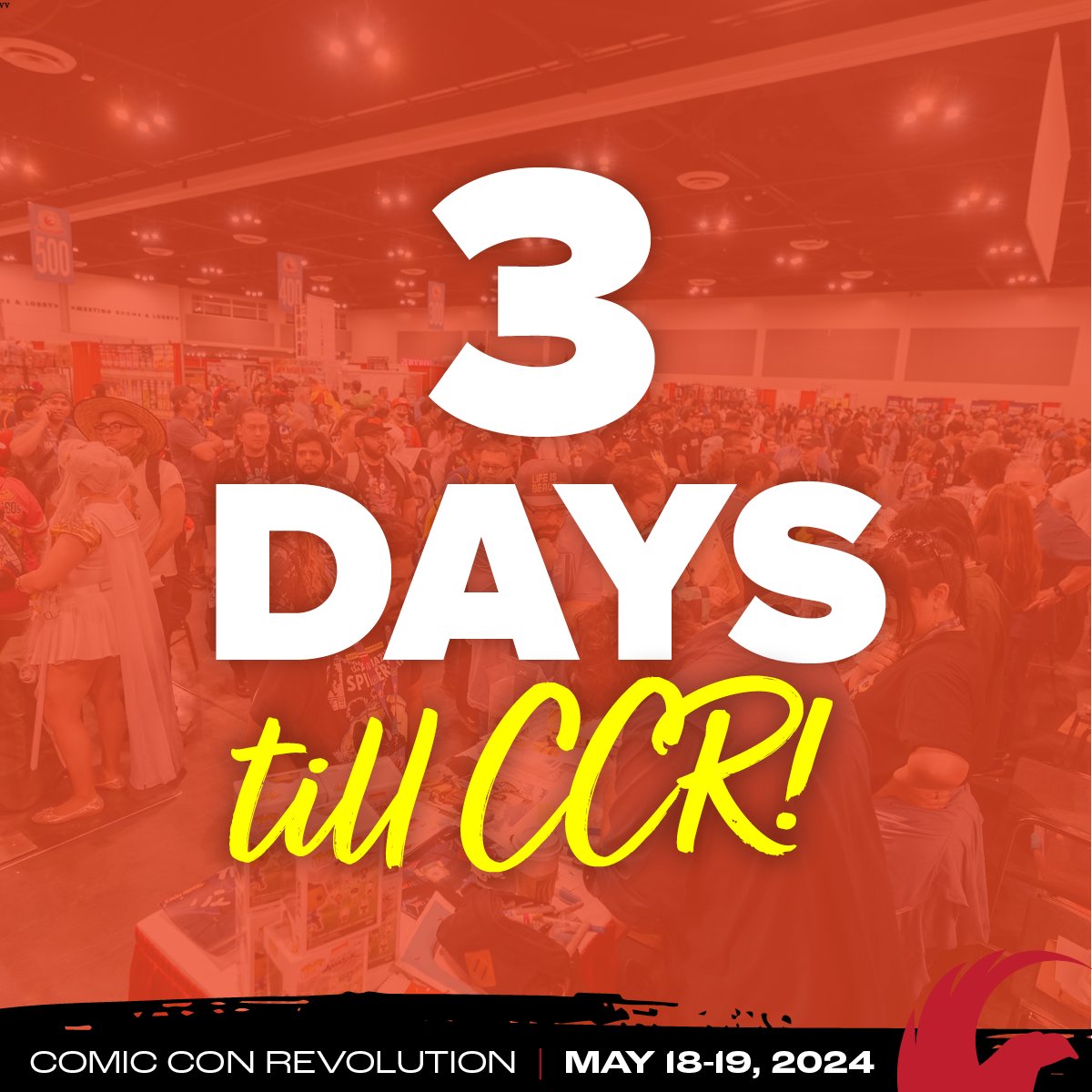 3️⃣ ONLY 3 MORE DAYS til #ComicConRevolution takes over The Ontario Convention Center May 18 & 19 w/ a weekend full of special guests, comic book stars, cosplay, interactive & entertaining programming + more! Tix: CCRTix.com #comiccon #inlandempire #ontariocalifornia