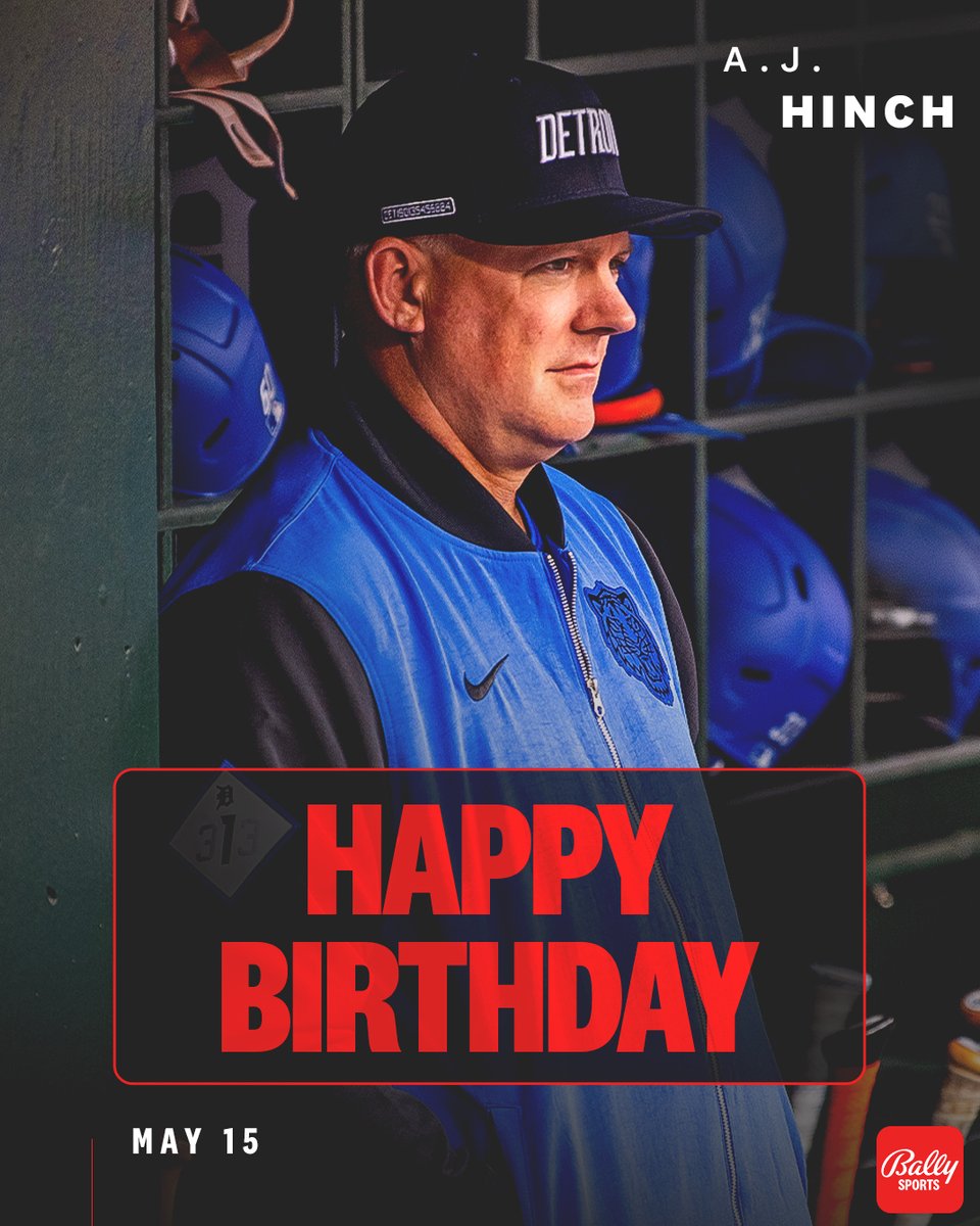 Wishing a happy birthday to A.J. Hinch! 🎉 #RepDetroit