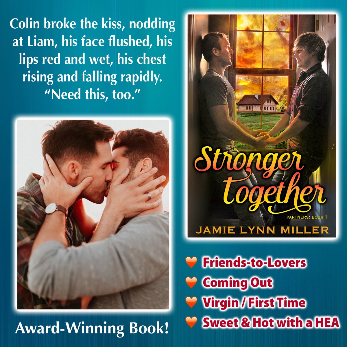 It’s BookQuoteWednesday! #BookQW This week’s word is “RISE”. Experience for yourself Colin and Liam’s emotional journey to find true love for the very first time in Stronger Together. #GayRomance #MMRomance ★ AMAZON: amzn.to/3rKBPtl