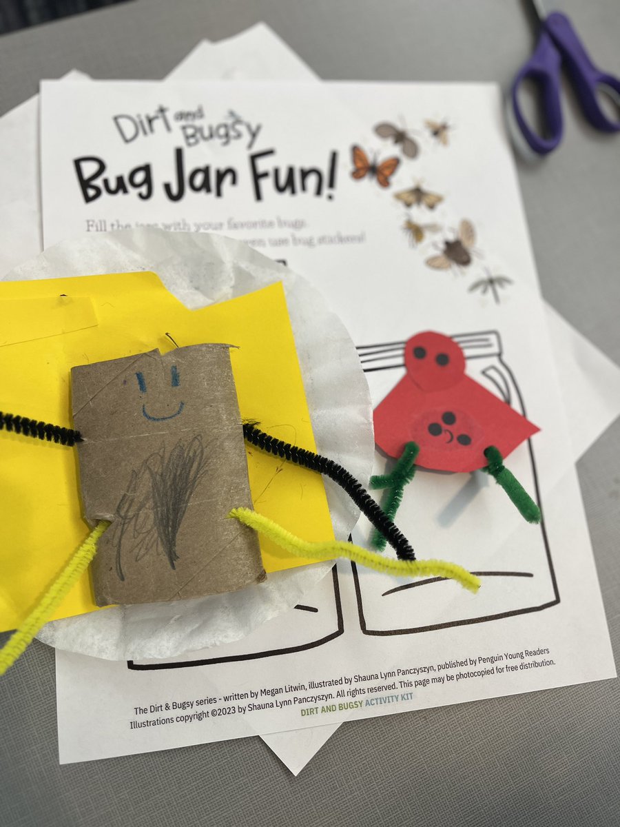 Buggy fun at a recent #library visit! We read, moved, and built some cool bug friends!  

I would love to bring my hands-on program to YOUR town this summer. 

DIRT AND BUGSY is perfect for encouraging summer reading practice - and summer outdoor fun!! 😎📚🐞
#SummerReading