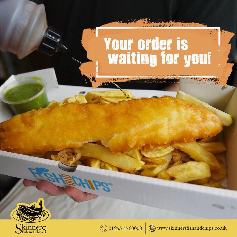 Your order is waiting for you!

'Call us or order online at skinnersfishandchips.co.uk'

#fishandchips #fishandchipsclacton #foodie #clacton #food #chips #bestfishandchips #callandcollect #clactononsea