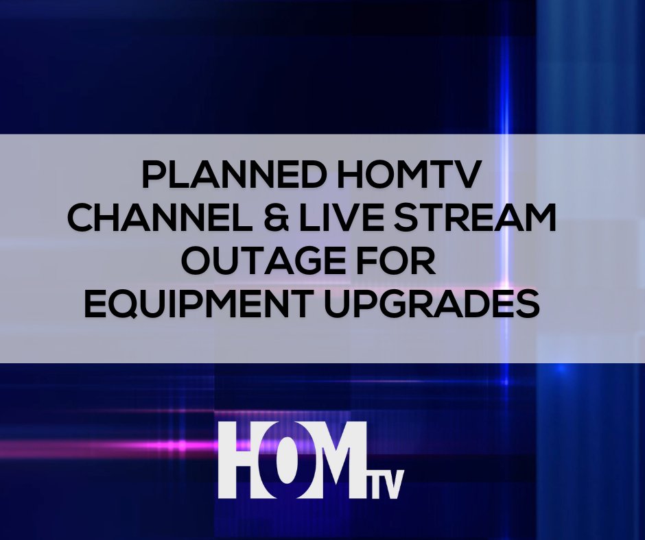 On Monday, May 20, HOMTV Comcast channel 21 and HOMTV's live streams will be down while new equipment is installed.

The next televised meeting is the Township Board meeting on Tuesday, May 21. Viewers will still be able to watch at youtube.com/user/21HOMTV.