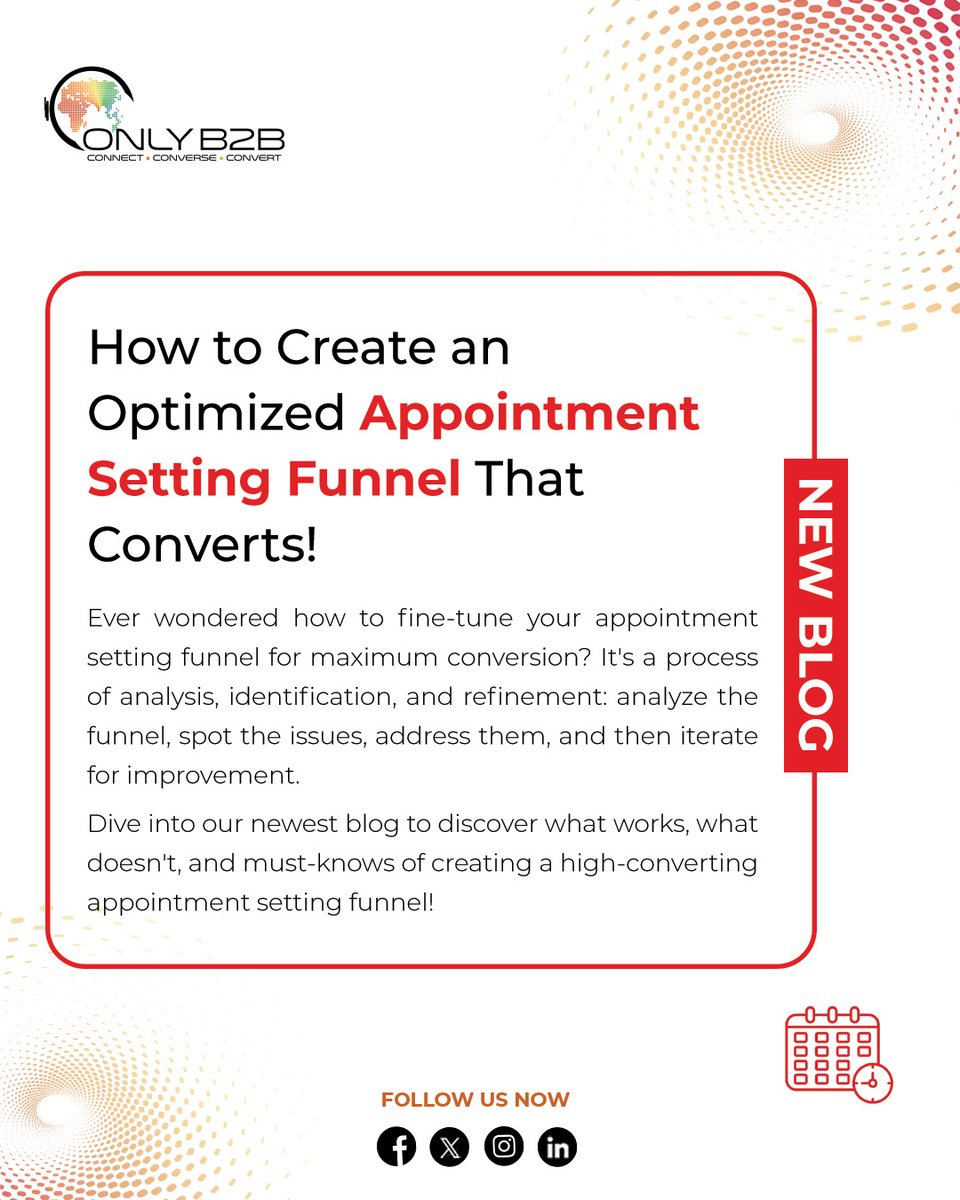 Caption: Leads are great, but appointments convert! Don't let your B2B sales funnel fizzle out. Our latest blog post reveals the power of appointment setting. ➡️only-b2b.com/blog/appointme… #SalesFunnel #SalesTips #OnlyB2B #B2BSales