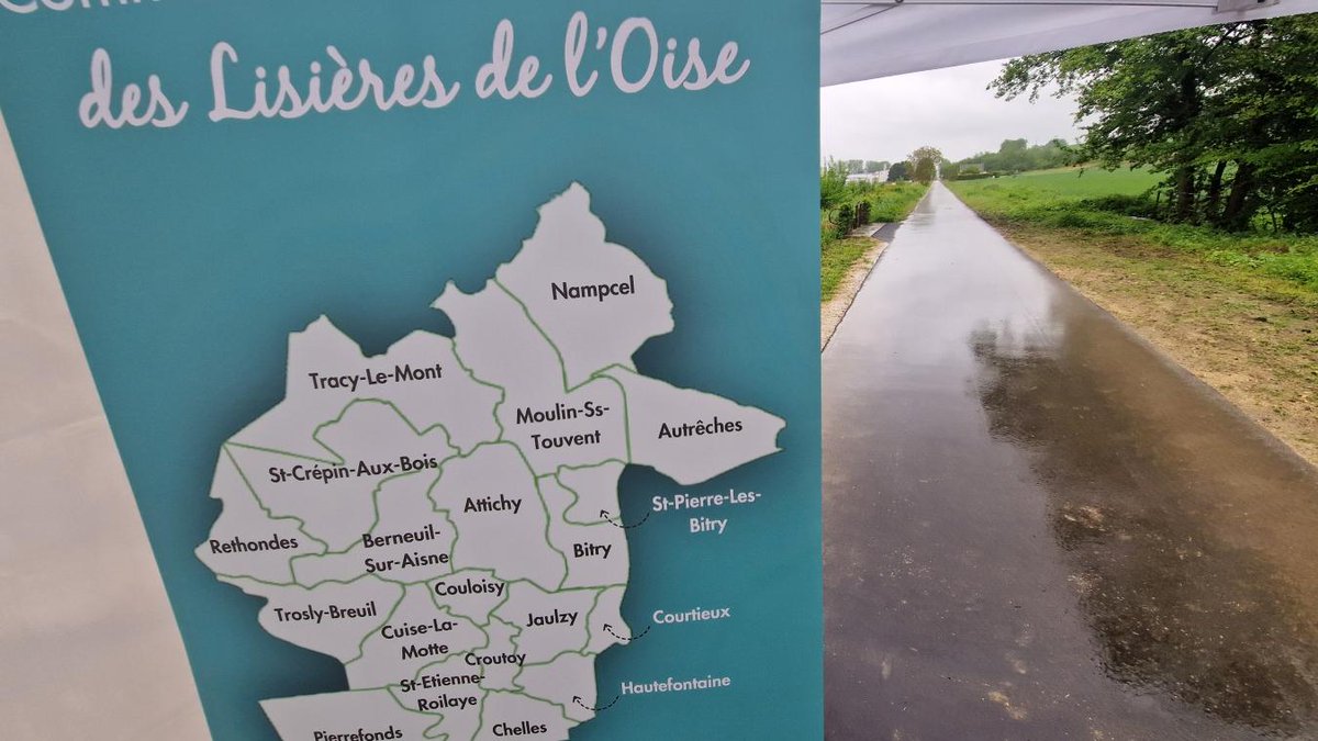 Grâce à ce petit tronçon à Courtieux, les départements de l’#Aisne et de l’#Oise sont reliés à #vélo courrier-picard.fr/id522604/artic…