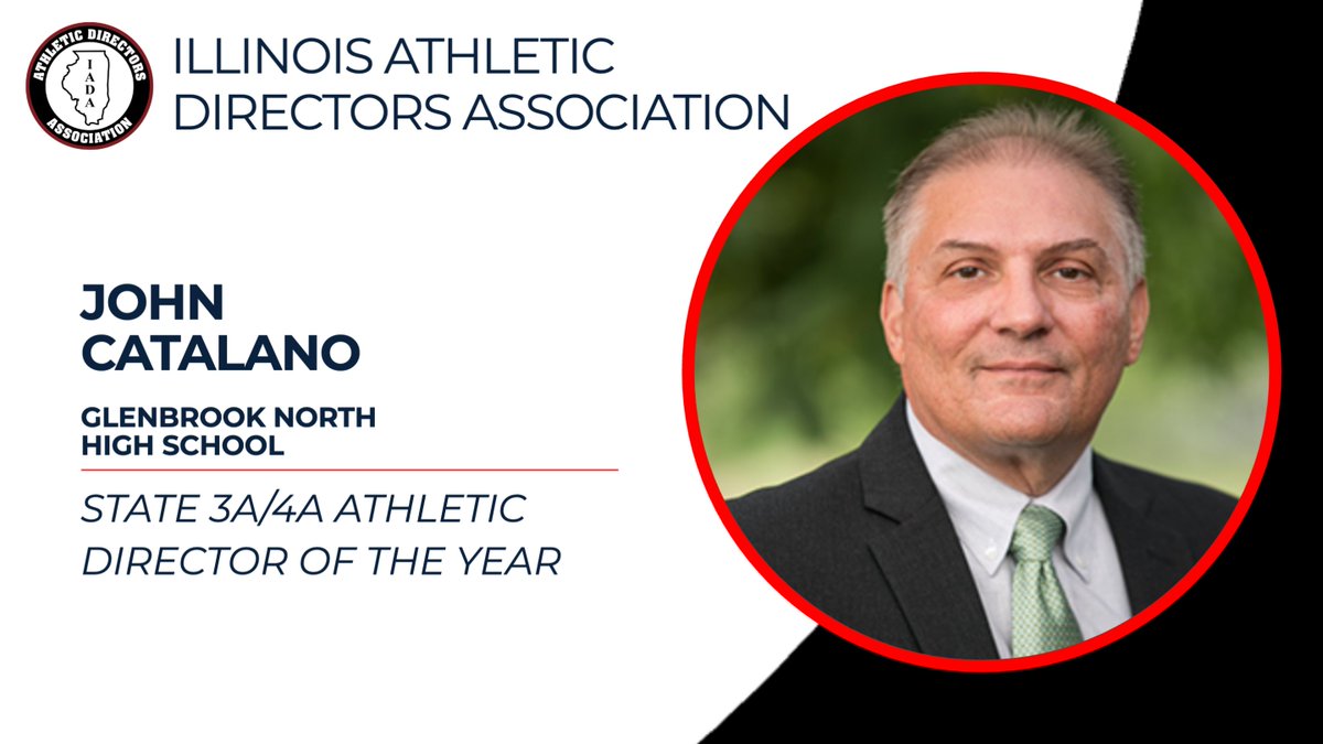 Congratulations to John Catalano from Glenbrook North HS @GBN_Athletics for being selected as the 3A/4A State Athletic Director of the Year! Press release can be found here: linktr.ee/illinoisad