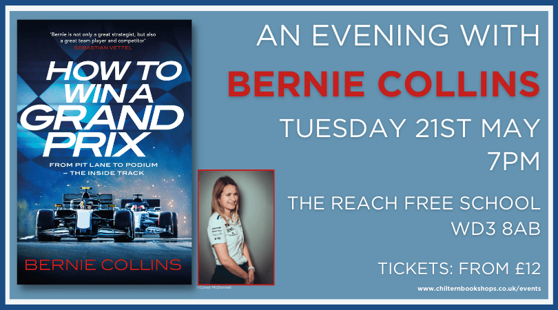If you're a fan of Formula 1, you won't want to miss our event with former F1 strategist @bernie_collins1 on Tuesday 21st May! Bernie will be chatting about her book HOW TO WIN A GRAND PRIX, which offers readers an incredible insight into F1. Tix here! chilternbookshops.co.uk/event/144591/