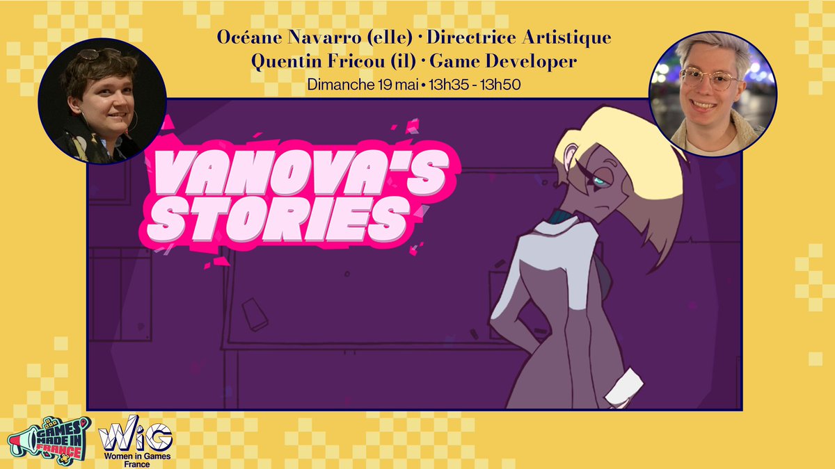 wig_fr's tweet photo. 🗓️ Dimanche 19 mai | 13h35 - 13h50

La Directrice Artistique Océane Navarro et le Game Developer @FricouQuentin de @MadgikYarn vous présenteront le jeu d'enquête multijoueurs @VanovasStories.

#GMIF24 https://t.co/PuGbRauXby