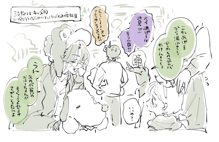 キッズと3skmのみなさん ※捏造
とてもよみにくい② 