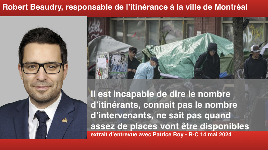 Montréal a un budget pour l’itinérance d’environ 6,9 M $ pendant que l’itinérance monte en flèche! Tentant d’expliquer ses actions, Robert Beaudry, le responsable, semble nager dans l’inconnu. #polmtl #polqc