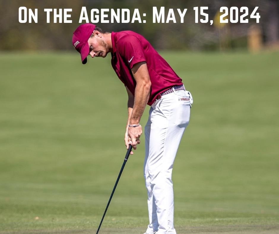 ON THE AGENDA: May 15, 2024 Florida State men's golf tries to seal the deal and cement its spot in the NCAA Championships! Men's golf at NCAA Stanford Regional, 11 a.m. ET