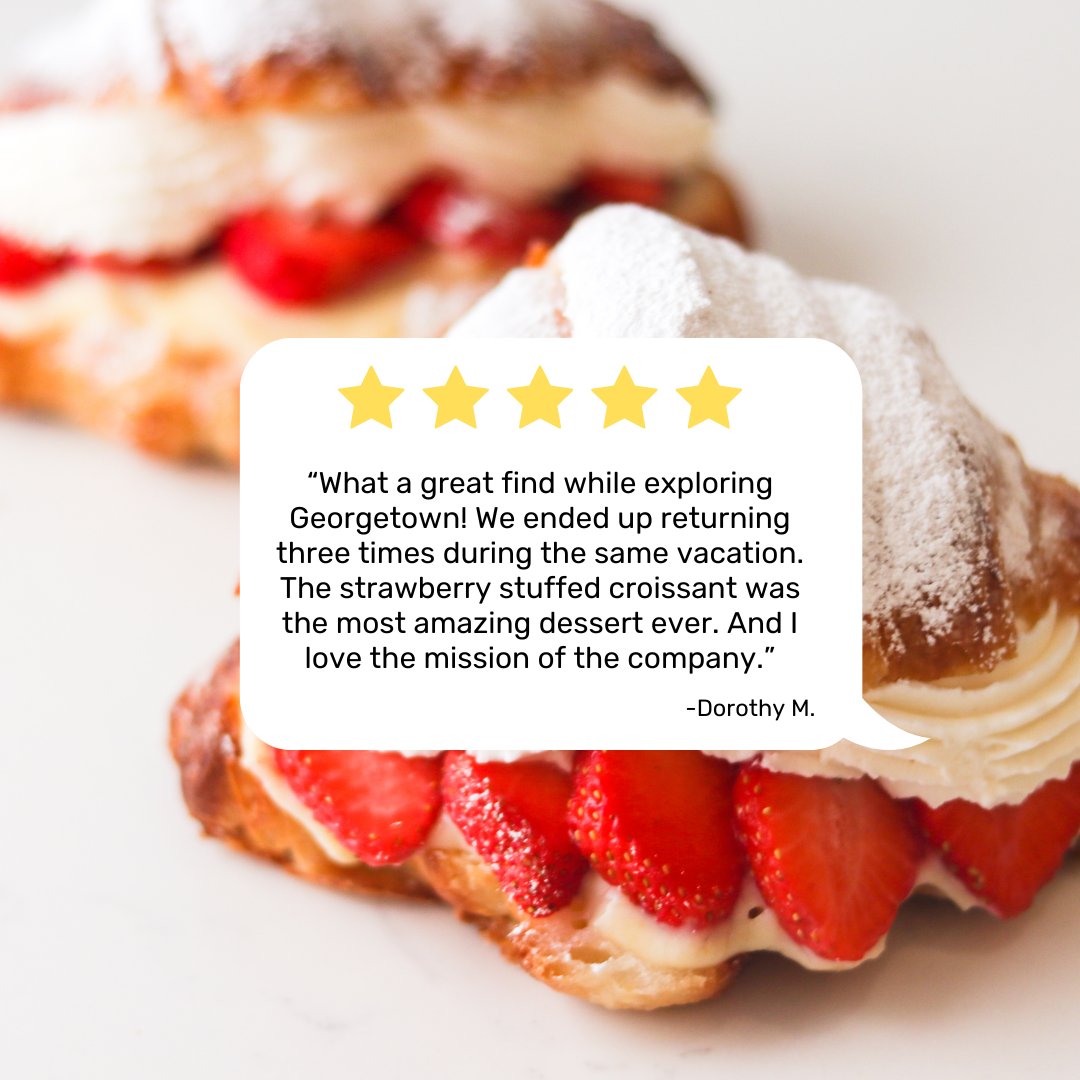 We call this one a three-peat! 🍓 🍓 🍓 Next time you're in DC, be sure to mark Dog Tag Bakery on your list of must-visits. Dorothy, you're right–the strawberry croissants are the most amazing dessert ever. 😋