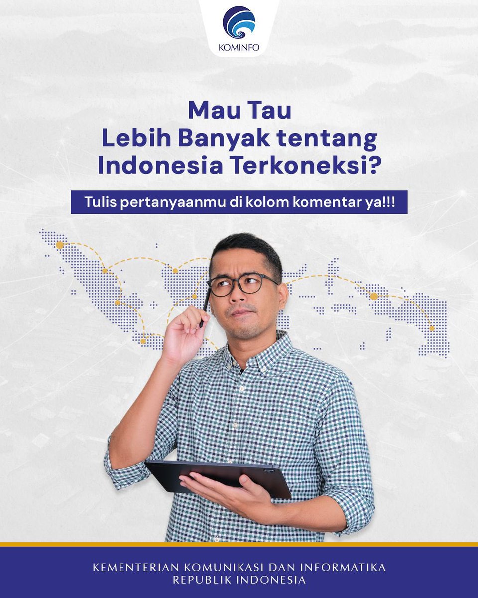 Ingin tau mengenai ‘Apa itu Indonesia Terkoneksi?’, ‘Bagaimana Cara kita Bisa Terlibat dalam Indonesia Terkoneksi’ ataupun pertanyaan-pertanyaan lainnya. Yuk, kirimkan pertanyaan #SobatKom di kolom komentar! #IndonesiaTerkoneksi #TransformasiDigital #IndonesiaMaju