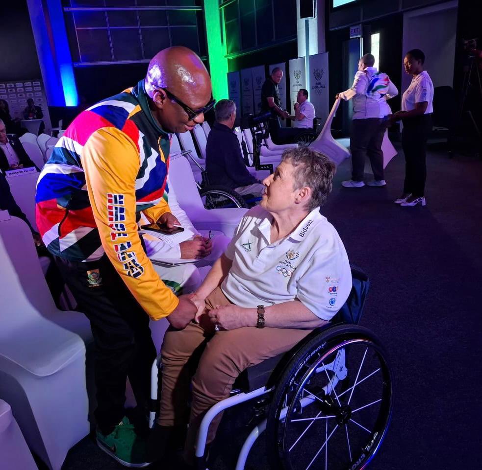 Today, Minister Zizi Kodwa attended SASCOC’s announcement of the Team South Africa members who will represent the nation at the Paris Olympics. The Minister delivered words of encouragement to Team South Africa on behalf of the nation. #Olympics #InspiringANationOfWinners