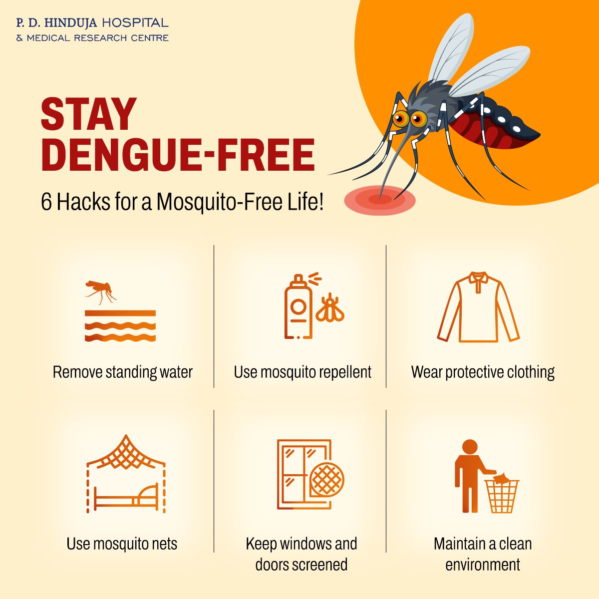 While many #dengue infections are asymptomatic or produce only mild illness, the virus can occasionally cause more severe cases & even death. Let’s eliminate the spread of dengue together by taking these precautions!

#PDHH #QualityHealthcareForAll #NationalDengueDay