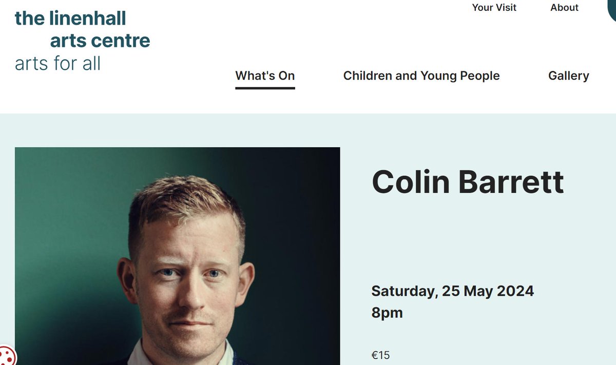 Colin Barrett will be speaking about his debut novel 'Wild Houses' in his native Castlebar at the Linenhall Arts Centre on Saturday 25th May. Don't miss your chance to grab a ticket! @Easons will be selling copies on the night. thelinenhall.com/whats-on/event…
