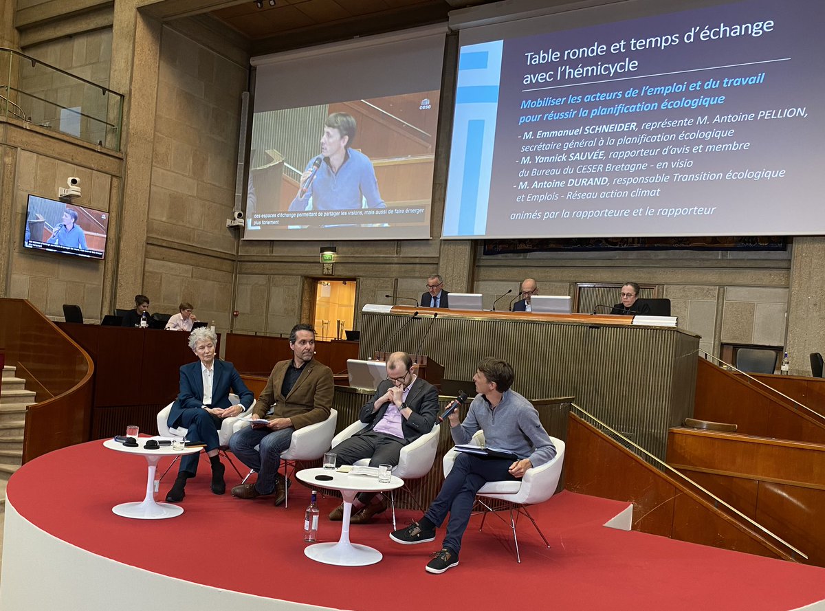 🔴Séance plénière | Travail, emploi et planification écologique Une table ronde pour échanger sur les enjeux de travail et d’emploi pour réussir la transition et la planification écologique avec : 🔹Emmanuel SCHNEIDER, Secrétariat général à la planification écologique 🔹Yannick