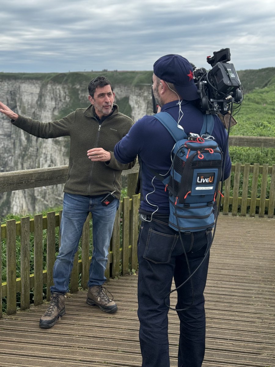 A #puffin just flew past, honest! ⁦@Natures_Voice⁩ ⁦@Bempton_Cliffs⁩