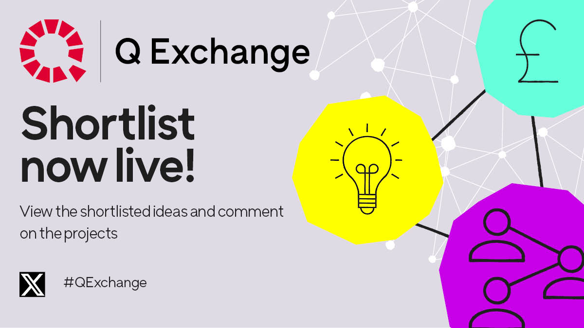 Shortlist now live! 📢 We're delighted to announce the 30 projects shortlisted for #QExchange funding! Over the coming weeks, the projects will be campaigning for your support ahead of the community vote. Read more about the shortlisted projects: brnw.ch/21wJNCl