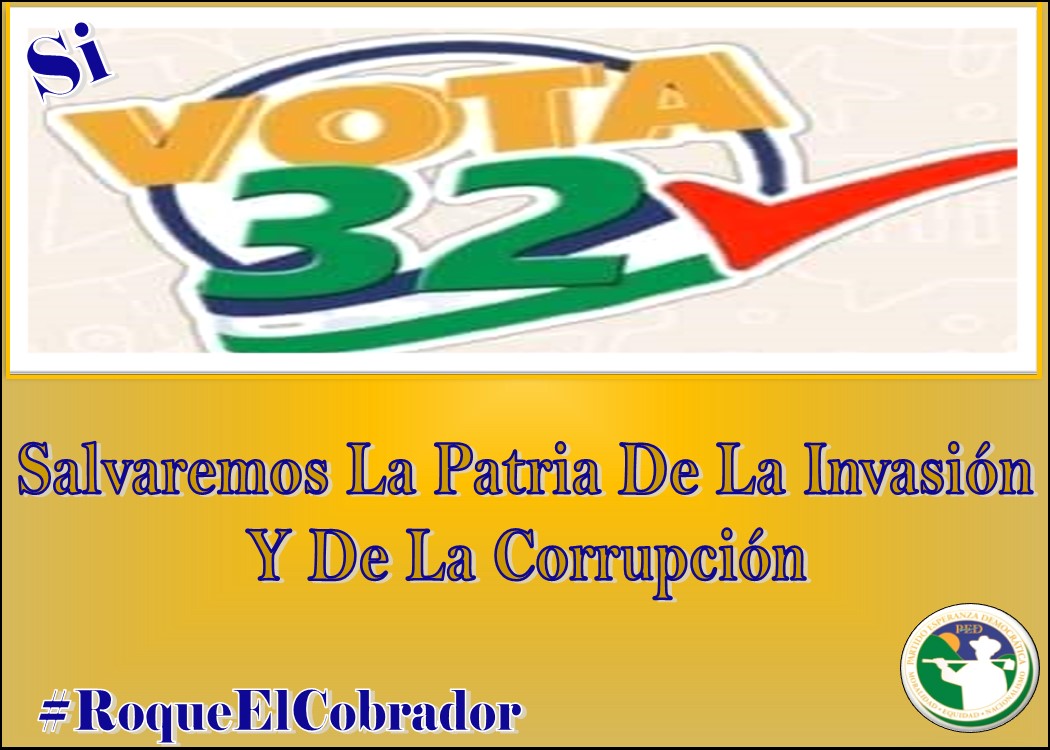 Dominicanos! #Vota32 Y No Vendas Tu Voto, Ni Lo Canjes Por Nada. Dale El Valor Patriótico Contra La Corrupción Y Veras La Gran Diferencias A Favor De La Patria!
#Vota32
#NosUnimosONosHundimos
#VotaPED
#RoqueElCobrador