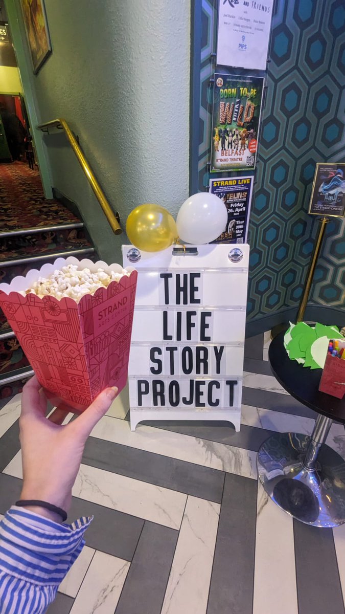 Great to be at the screening of #Thelifestoryproject from our #ncblinks group @FCAS_NI @StrandArtsCentr today with popcorn of course! @TNLComFundNI