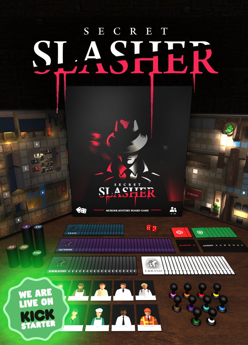 Secret Slasher is LIVE on Kickstarter!

kickstarter.com/projects/plane…

#boardgame #kickstarter #gamefound #tabletopgame #cardgame #murdermystey #slasher #cards #crowdfunding #tcg #ccg #game