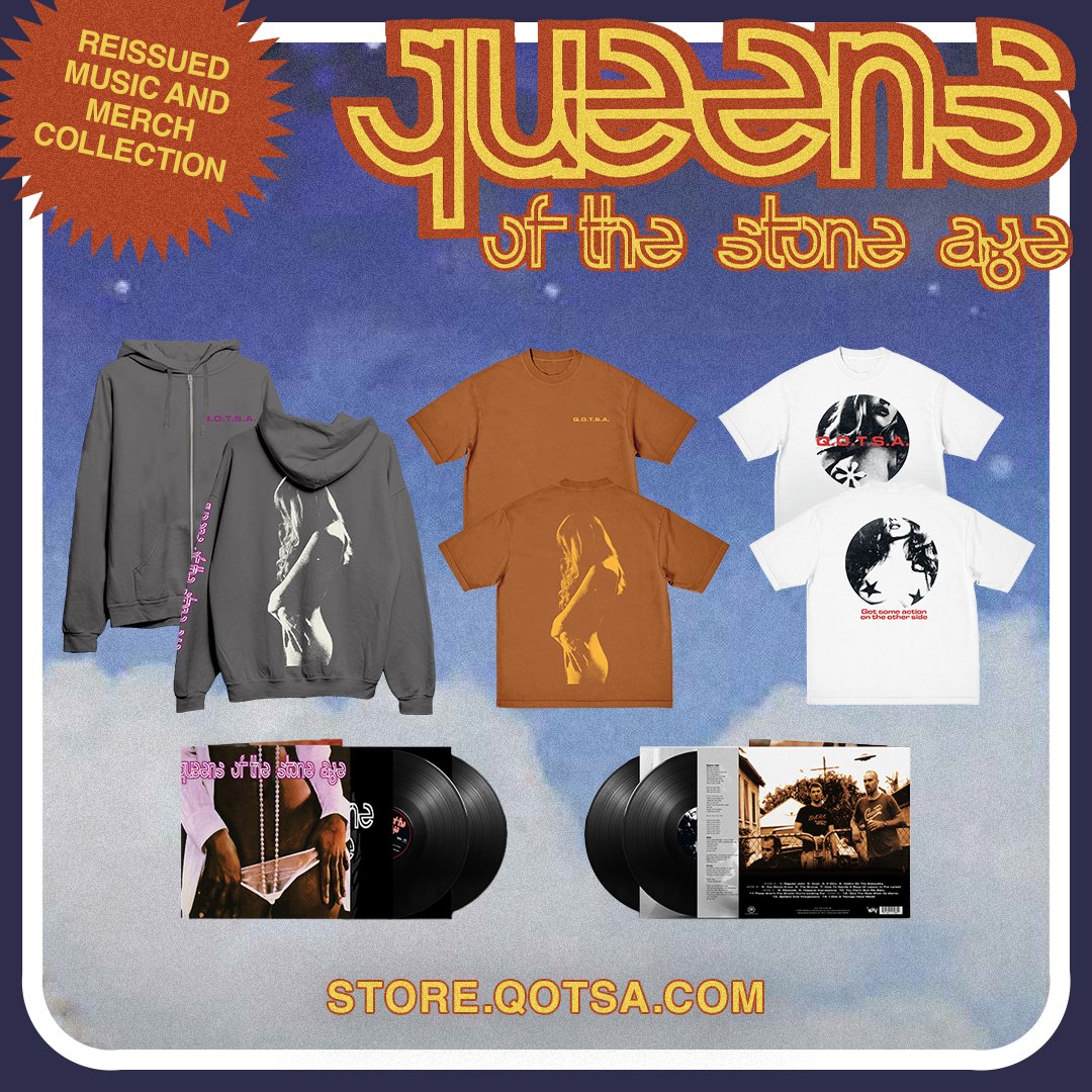 Long out of print, the Queens of the Stone Age self-titled 2LP edition will once again be available June 21st. 🚨 PLUS... new self-titled merch now available in the store! Shop vinyl & merch in the official store: store.qotsa.com Shop vinyl: lnk.to/qotsaselftitled