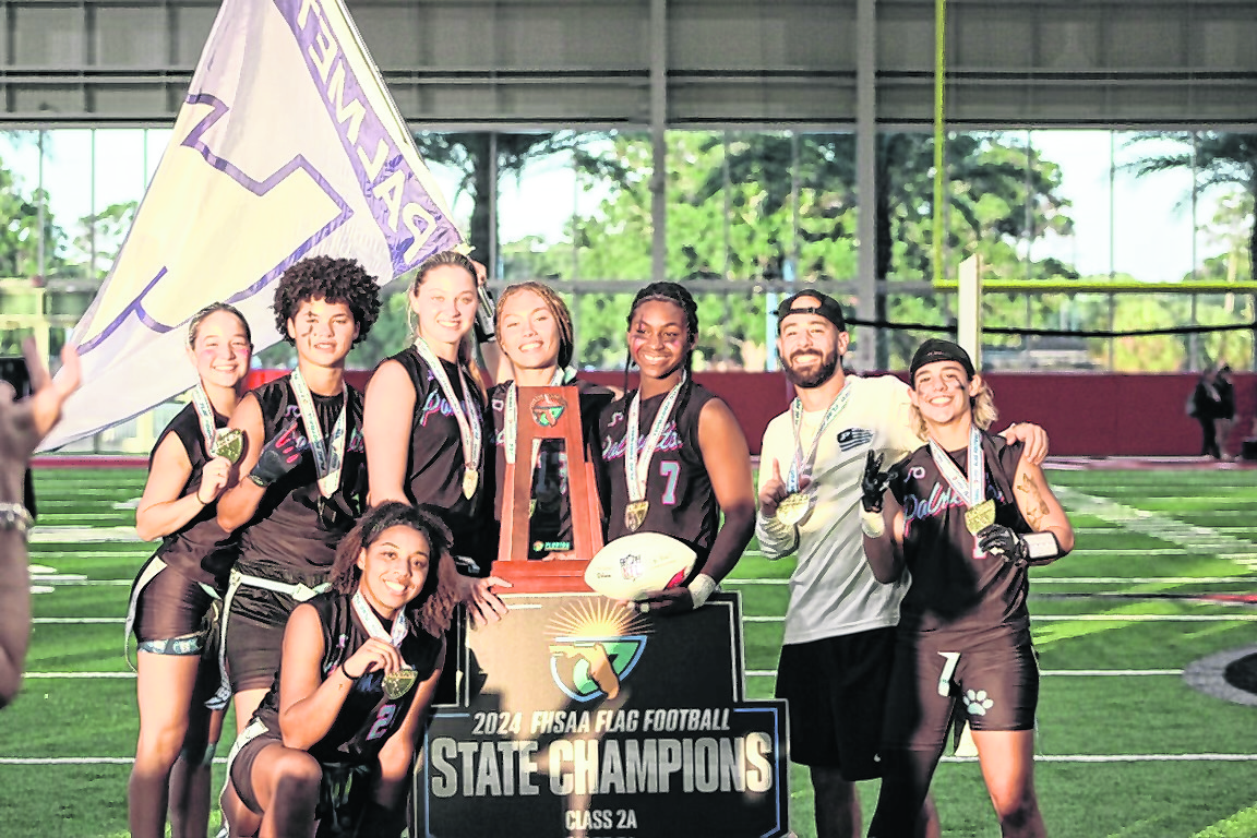 Congratulations to @palmettoSHS' Girls Flag Football team on their historic win at the FHSAA Class 2A State Girls Flag Football Championship! Making school history with the first-ever state championship is a remarkable achievement. Go Panthers! #YourBestChoiceMDCPS
