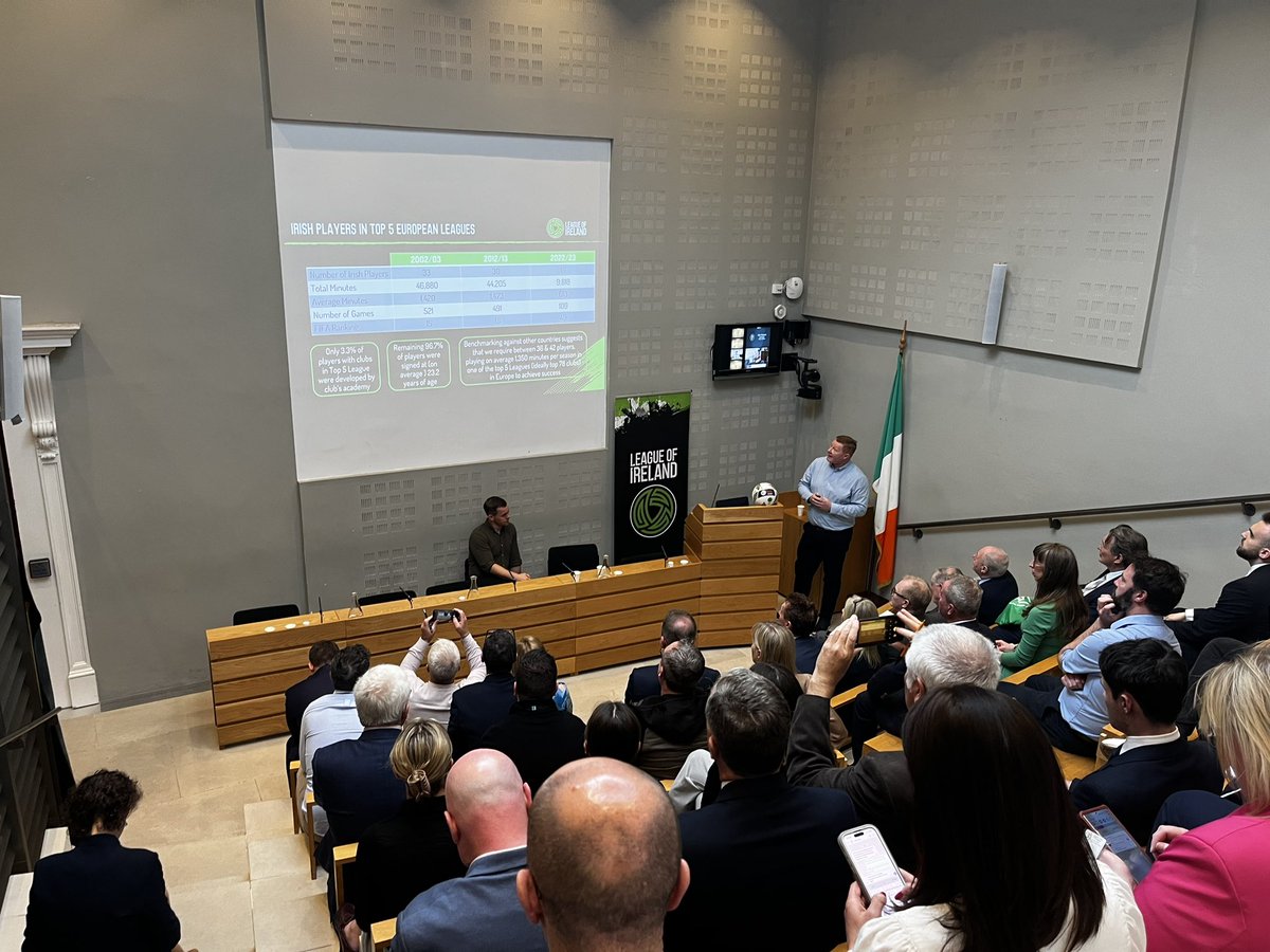 We held an excellent briefing session today at Leinster House on LOI Academy development and the potential that exists around the country in the LOI with Will Clarke and Shane Robinson. 

Thanks to TD Michael Ring for the invite and hosting us. 

There was a large cross party