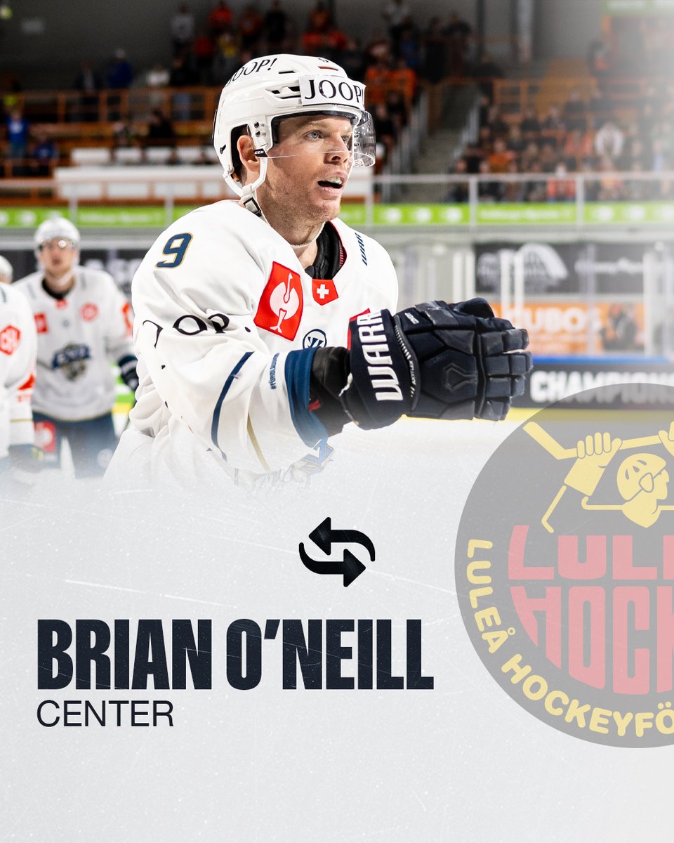 🔍 @LuleaHockey har hittat sin toppcenter! ✍️ Brian O'Neill, 35, är klar för spel i klubben de två kommande åren. Amerikanen har spelat i Europa de åtta senaste säsongerna och kommer närmast från schweiziska Zug. 🔗 brnw.ch/21wJNCC #SHL #ishockey #twittpuck