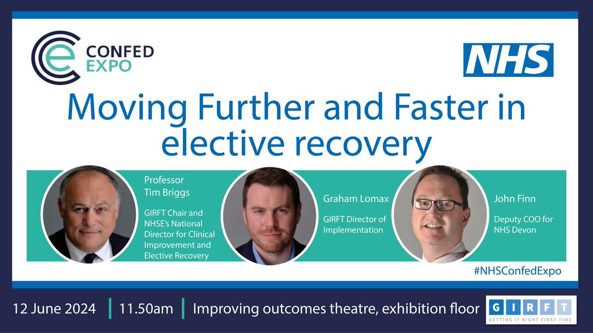 The #NHSConfedExpo agenda is now live! 5,400+ delegates are expected… will you be one of them? Join Prof Briggs, @GrayLomax & John Finn @NHSDevon for our session on going Further Faster 📅12th June, 11.50am Sign up today: nhsconfedexpo.org/about-the-even…