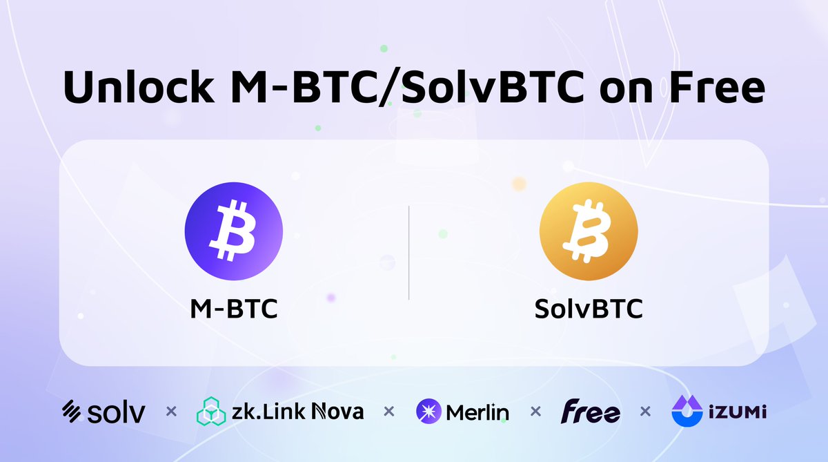 🌟 We are thrilled to partner up with @SolvProtocol, @MerlinLayer2, @FreeLayer2, and @izumi_Finance to bring MBTC and SolvBTC to the #AggregatedL3 zkLink Nova! Explore new trading opportunities by unlocking your assets to #zkLinkNova. Check out guide below 👇 Follow