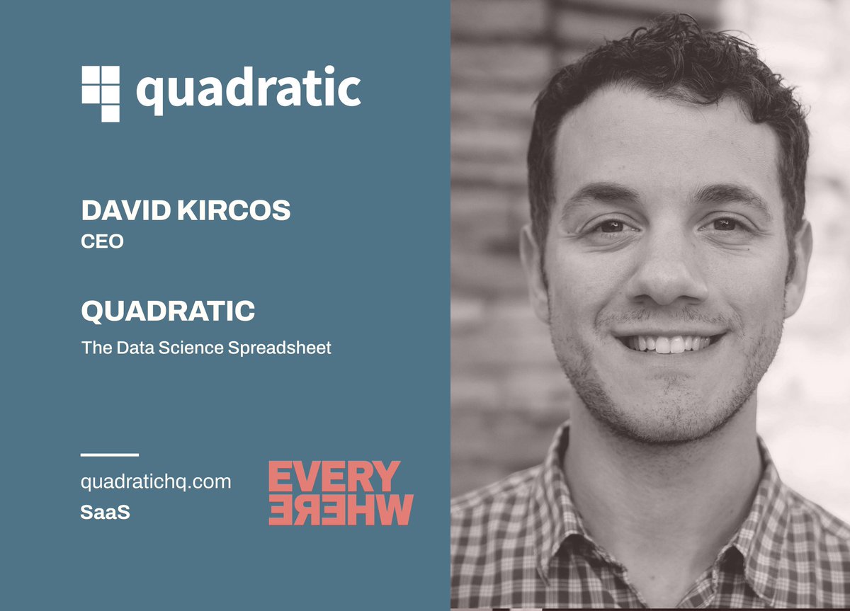 📊 @QuadraticHQ is a technical spreadsheet with #Python, #SQL, and #AI that enables entire teams to collaborate on #dataanalysis by bridging the gap between technical data scientists and everyday #spreadsheet users. Read more from CEO @davidkircos: ideas.everywhere.vc/p/quadratic-da…