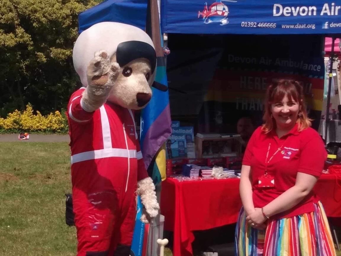 It was great to see so many people at Exeter Pride at Northernhay Gardens on Saturday. We had a fab time talking to some wonderful Devon Air Ambulance supporters, former patients and wonderful fundraisers!