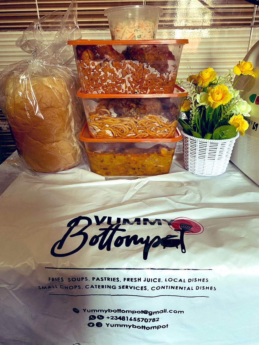 Yummybottompot's tweet photo. If you're in Lagos, especially Kosofe area, and yet to order from @Yummybottompot then you're missing out on some classy and quality meals. Wanna eat the life of your head?  Send a DM to place an order today. #shaffyBello #Bobrisky #Hermes #1USD #LizBenson https://t.co/c31Zkumeus