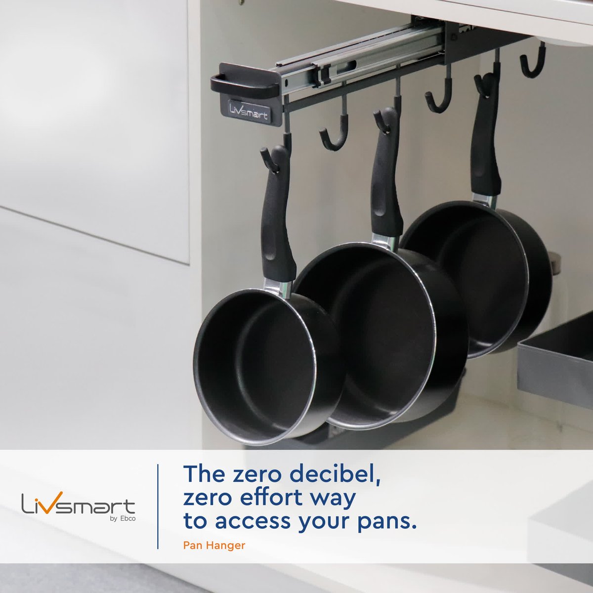 Long gone are the days when you had to wake up your entire family, just to find the right pan. Assorting pans, made effortless with Ebco’s Pan Hanger.

#Ebco #Livsmart