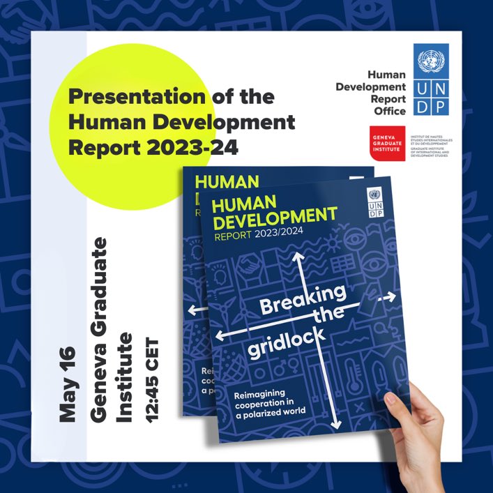 If you’re in Geneva tomorrow, join us and experts at @GVAGrad to discuss the findings from #HDR2024.   📅May 16, 12:45 CET   📍Geneva Graduate Institute   👉Register NOW: shorturl.at/qAGV6