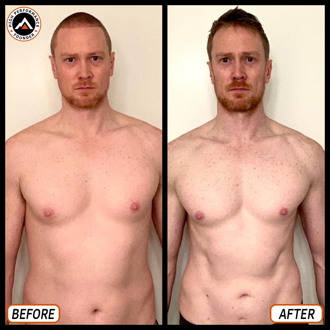 Client of the day Aran is the CEO of Earth Easy. He struggled with his eating habits & wanted to get back to being fit. In 12 weeks we fixed his eating habits, dropped 19 lbs & got him back to his best shape. His energy & confidence levels are back to where they need to be.