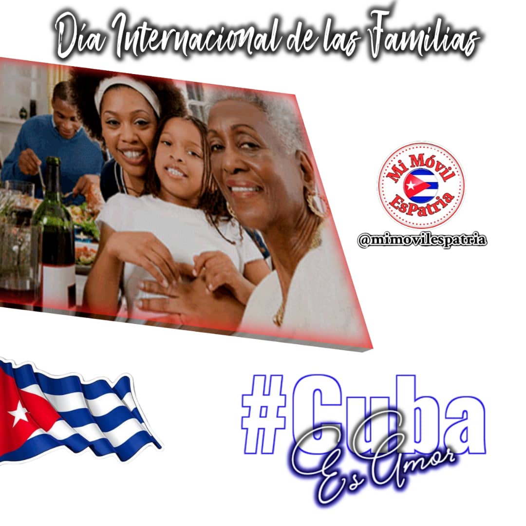 5 de mayo ▪️ Día Internacional de las Familias. 🎯Familia tiene papel fundamental en el desarrollo de sus integrantes, es el primer espacio donde aprendemos a desenvolvernos como individuos que integran una sociedad. #Cuba