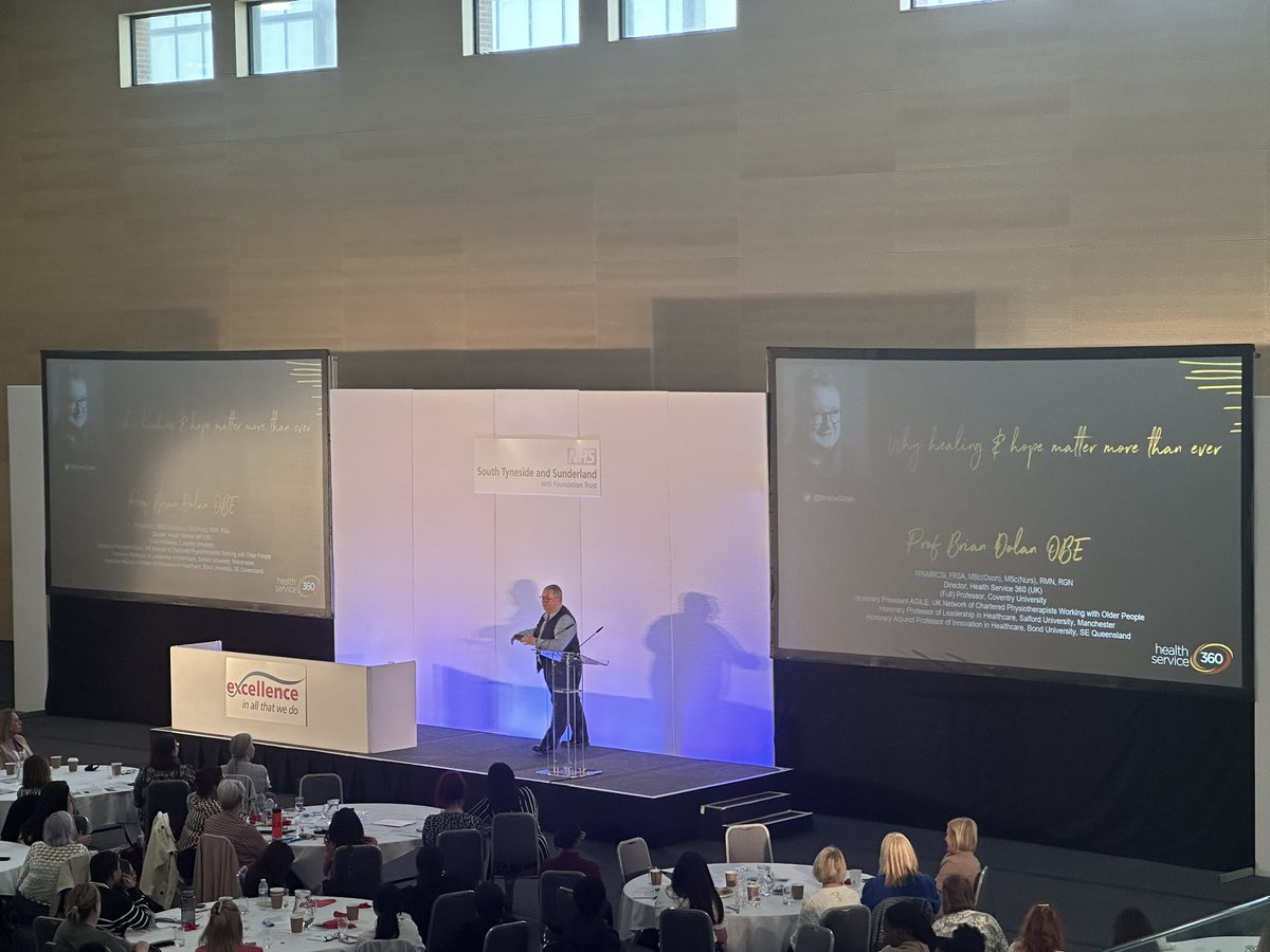 We’re now joined by Professor @BrianwDolan OBE, director of Health Service 360, honorary professor of leadership in healthcare @SalfordUni and honorary president of Agile UK. He’s sharing why healing and hope matter more than ever for leaders with our 500+ #NMODPConf attendees 🙌🏻