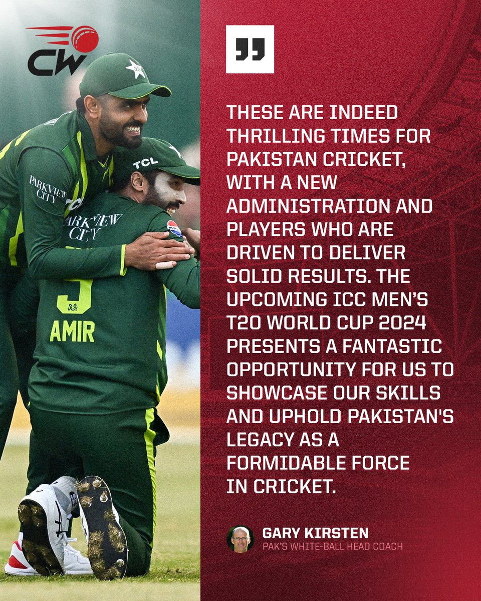 Gary Kirsten, the newly appointed white-ball coach of Pakistan, is enthusiastic about working with the team and has high aspirations for them 🤞✨