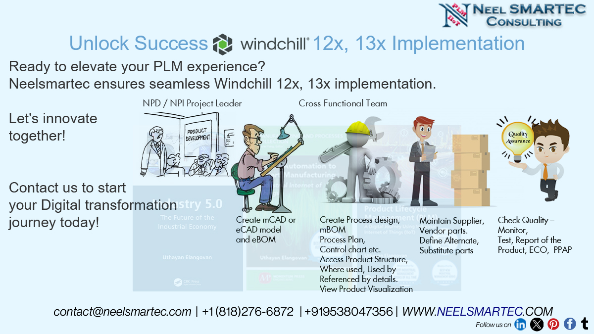 Ready to revolutionize your PLM experience? @Neelsmartec offers seamless @PTC @PTC_Windchill #Windchill 12x, 13x implementation. Let's innovate together! #PLM #Innovation #ROI #ROV #NPD #neelsmartec
neelsmartec.com/2023/07/24/win…