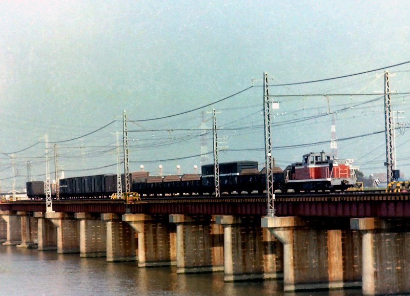 加古川橋梁、国鉄高砂線と山陽電車が並んでいた頃。