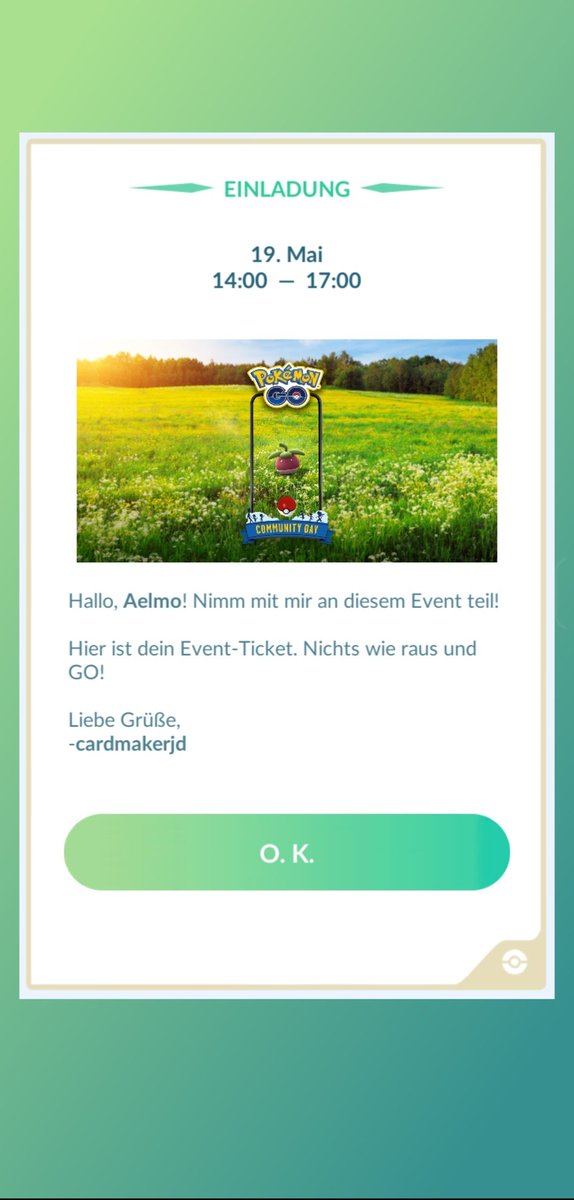😍 oohhhh <a href="/jen_deslauriers/">💜 Jen D. (cardmakerjd) 💜</a> Thank you very much 🎉🎊🎉 The sun is shining and it should be a wonderful weekend! I wish you good luck and a wonderful time 🥂 🫶 #PokemonGO