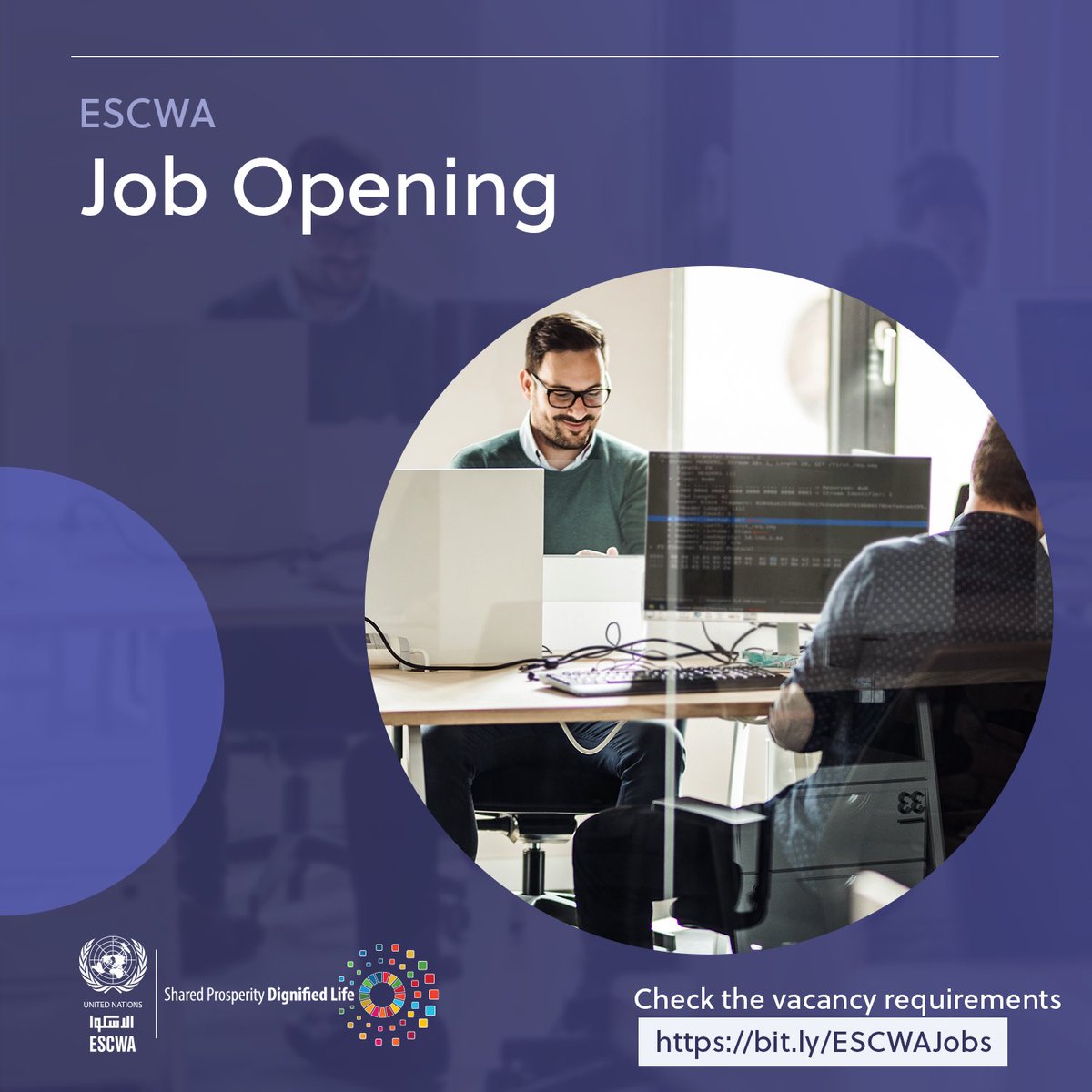 ⚠️ Vacancy announcement ⚠️ #ESCWA is hiring a Team Assistant to work with the Statistics, Information Society and Technology Cluster. If you have 2+ years of experience, apply 👉 bit.ly/ESCWAJobs by 20 May.