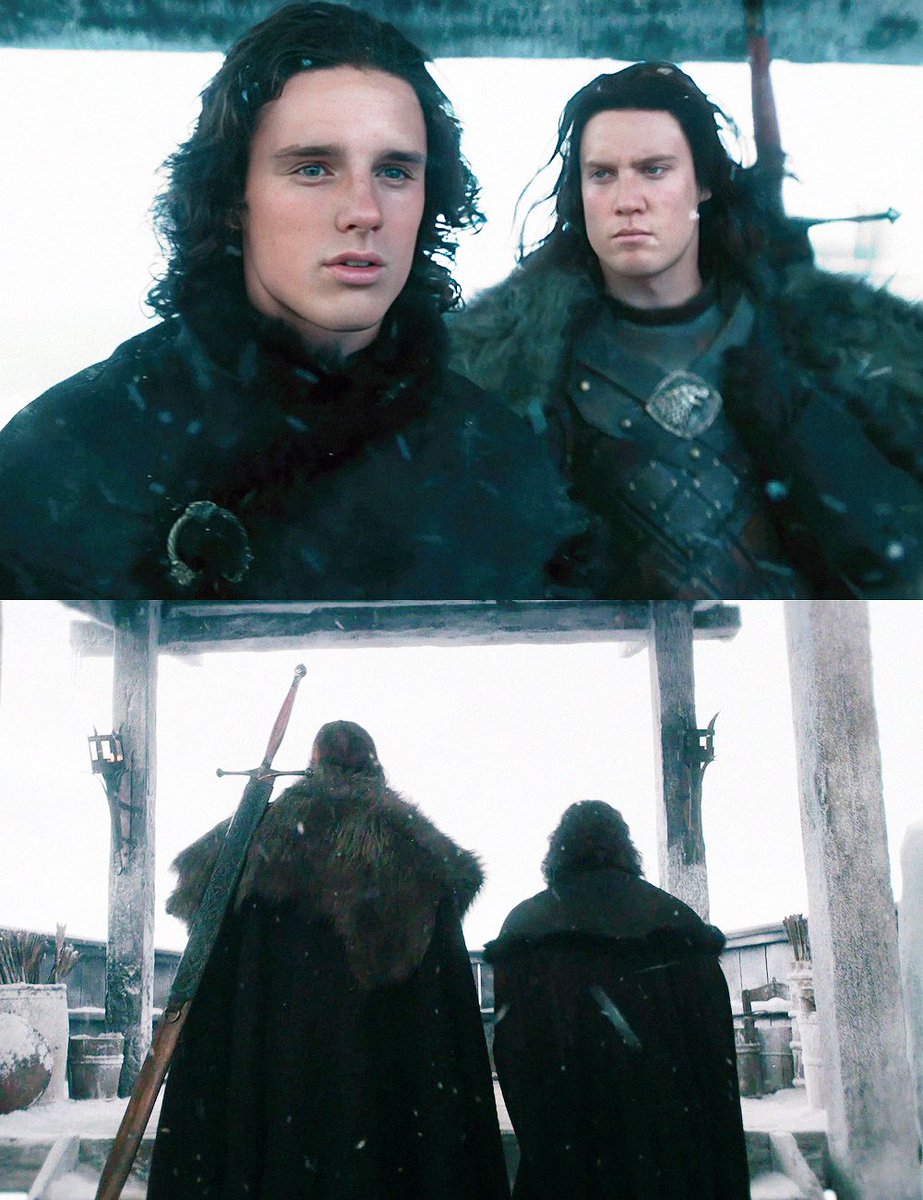 “Lord Stark was in the midst of his preparations for the coming winter, yet he gave Jacaerys a warm welcome.”
-
“Cregan and Jacaerys took a liking to each other, […]. They drank together, hunted together, trained together, and swore an oath of brotherhood, sealed in blood”