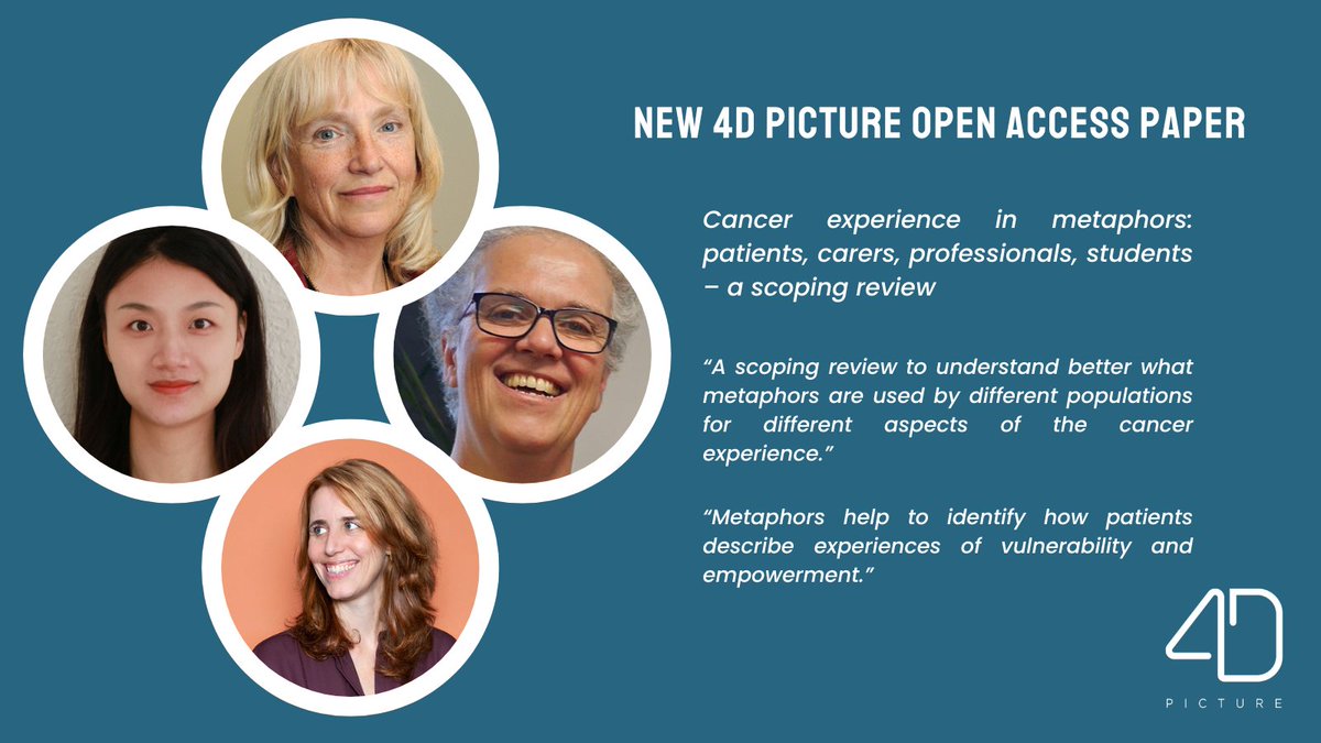 📣 Read the new #4DPicture Paper - @JudithRietjens, @SheilaPayne1, @elenasemino and @_KikiLiu did a scoping review to understand better what metaphors are used by different populations for different aspects of the cancer experience🎗️ spcare.bmj.com/content/bmjspc…